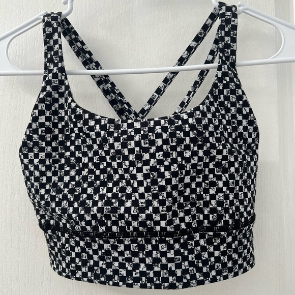 Lululemon Black and White Sports Bra with Racerback(Size 6) - Picture 10 of 17